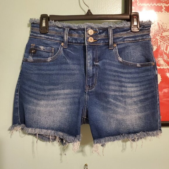 Kancan Cut Off Fringe Blue Jean Denim Shorts SIze 28 or a Size 6 Boho Cowgirl - Picture 13 of 13